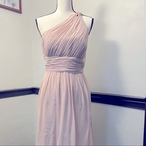 Bridesmaid Prom Formal Dress Mauve Pink One Shoulder